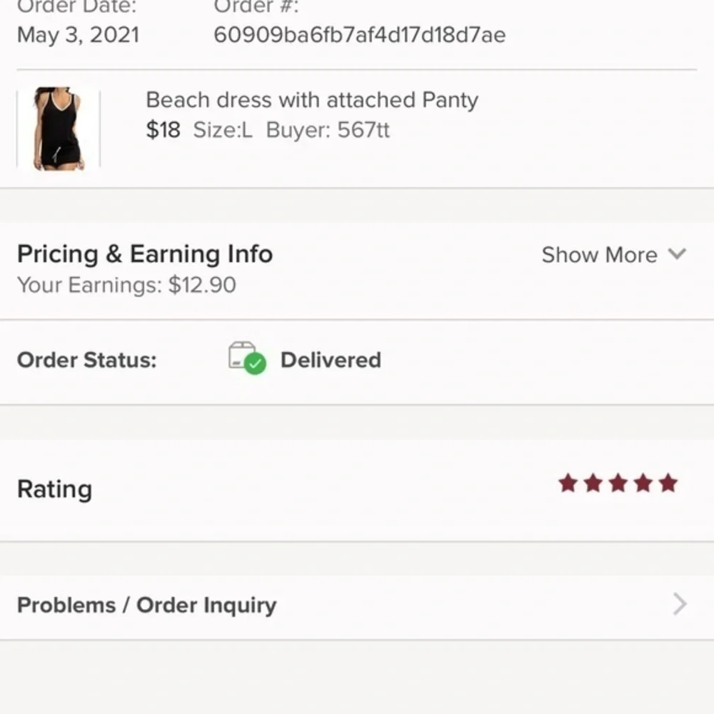 Beach dress with attached Panty - Picture 7 of 10